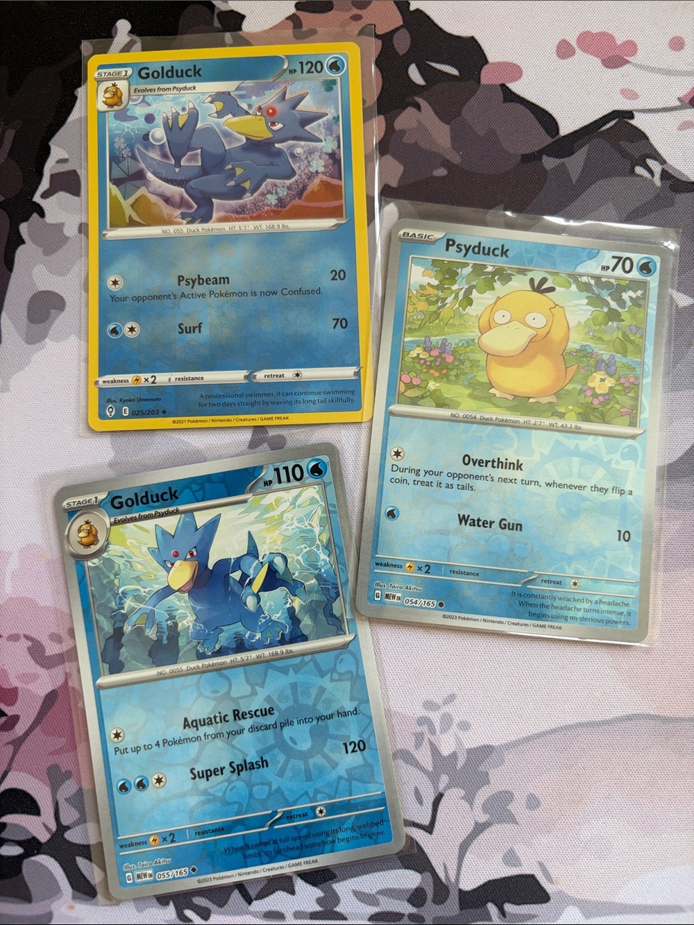 Psyduck & Golduck Evolution Lot | 3 Cards | Reverse Holo | Pokémon TCG ✨5/$25✨